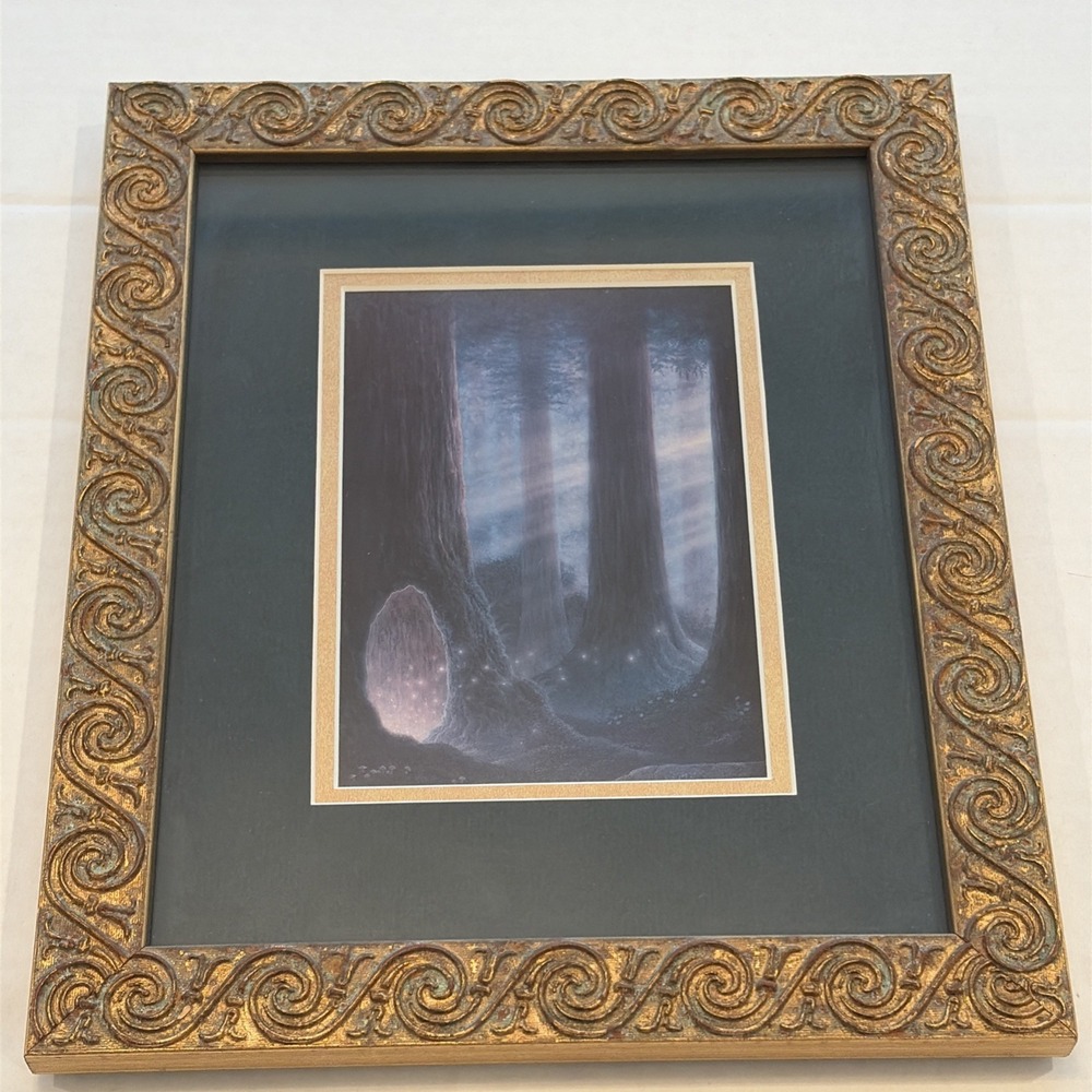 Gilbert Williams Entrance Into the Earth Framed Note Card Visionary Fantasy Art
